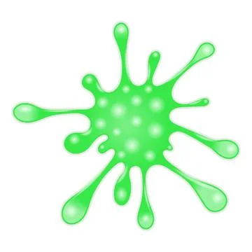 Dripping Slime Texture on White Background. Goo Blob Splash. Halloween Ooze Stock Illustration
