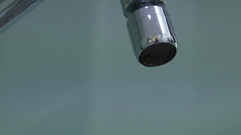 Dripping slowly, modern tap pipe Stock Footage 36887906