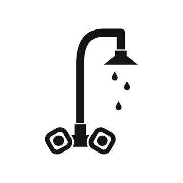 Dripping tap icon, simple style Stock Illustration