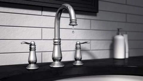 Dripping tap Stock Illustration