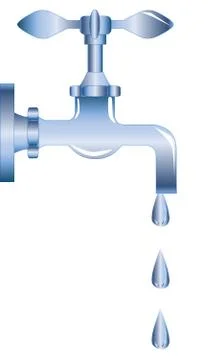 Dripping tap Stock Illustration