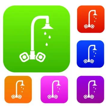 Dripping tap set collection Stock Illustration