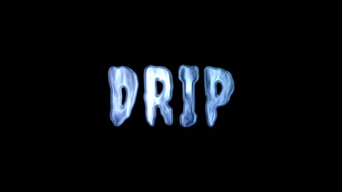 Dripping text animation design with melting effect Stock Footage 333395740