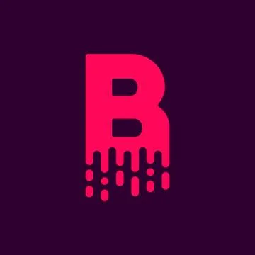 Dripping Vector Logo Letter B Illustrazione stock