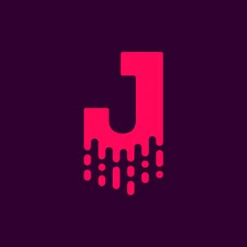 Dripping Vector Logo Letter J Stock Illustration