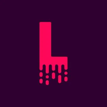 Dripping Vector Logo Letter L Illustrazione stock