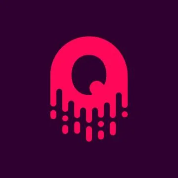 Dripping Vector Logo Letter Q Stock Illustration