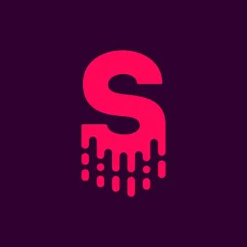 Dripping Vector Logo Letter S Stock Illustration