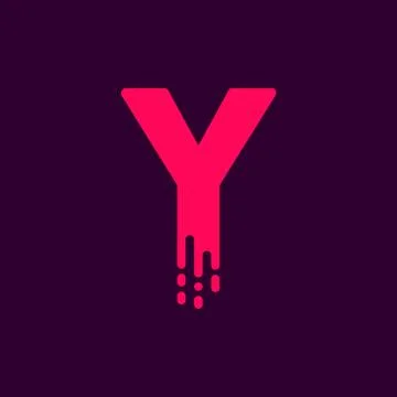 Dripping Vector Logo Letter Y Stock Illustration