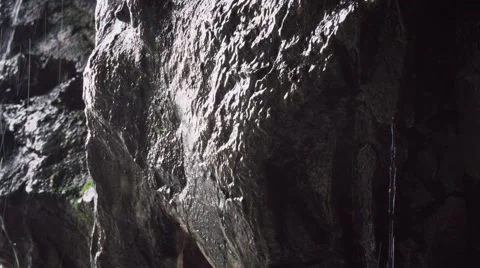 Dripping Water in Cave Stock Footage 67651758