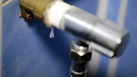 Dripping water drop close up macro Stock Footage 99167353