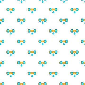 Dripping water pipe pattern, cartoon style Stock Illustration