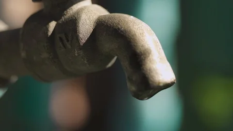 Dripping water from the tap. Stock Footage 128191212