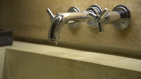 Dripping water from water tap Stock Footage 37426327