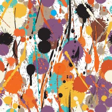 Drips and drops seamless tile Stock Illustration
