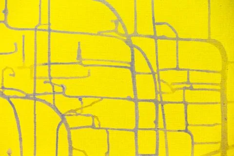 Drips of paint on yellow canvas background Stock Illustration