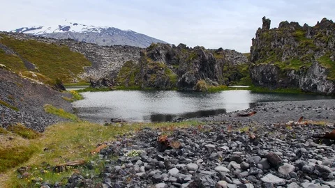 Dritvik - Beautiful beach with ship wreck, Iceland 스톡 동영상 113919290