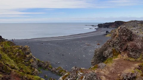 Dritvik - Beautiful beach with ship wreck, Iceland 스톡 동영상 113919837