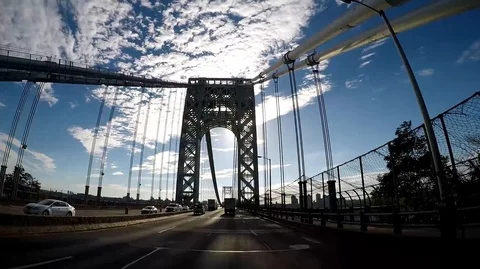 Drive Across GW Bridge Stock Footage 101184188