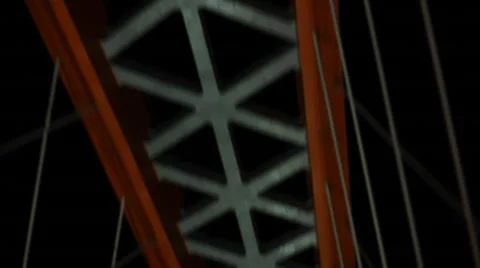 Drive across the night Bridge Stock Footage 57291177