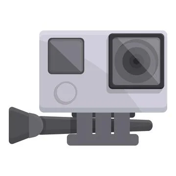 Drive action camera icon cartoon vector. Sport cam Stock Illustration