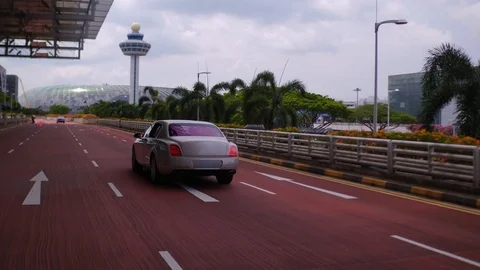 Drive to the airport in the Luxury Car 動画素材 103041553