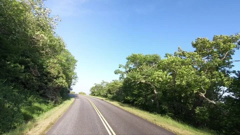 Drive Along Mountain Road Stock Footage 114891663