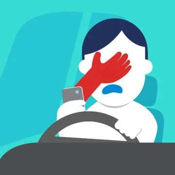 Drive and chat Stock Illustration