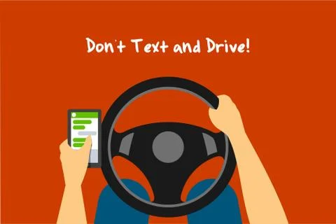 "Drive and Text" Landscape Vector Illustration Stock Illustration