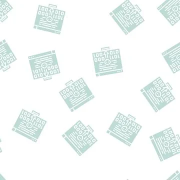 Drive by attacks glyph seamless pattern Stock Illustration