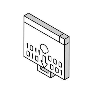 Drive by attacks isometric icon vector illustration Stock Illustration