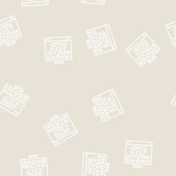 Drive by attacks line seamless pattern Stock Illustration