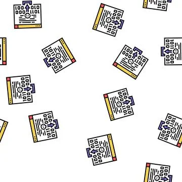 Drive by attacks vector seamless pattern Stock Illustration