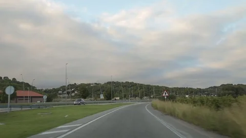 Drive by car to the beach. Accelerated video. Stock Footage 75561102