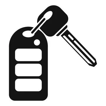 Drive car key icon simple vector. Remote button Stock Illustration