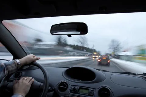 Drive  by car Stock Photos