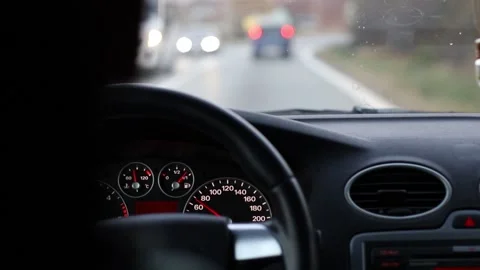 Drive the car on the road from inside. Video stock 164289691
