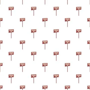 Drive in cinema sign pattern repeating seamless background 스톡 일러스트