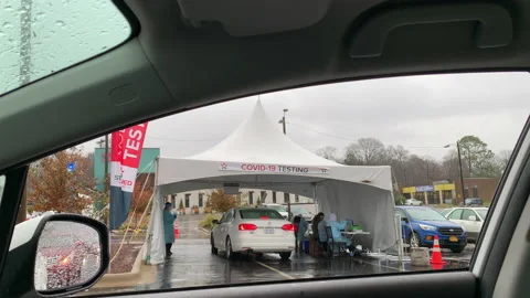 Drive up Covid-19 Testing Stock-Footage 145729470