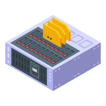 Drive data icon isometric vector. Card storage Illustrazione stock