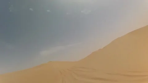 Drive in the dessert with moto Stock Footage 157697494
