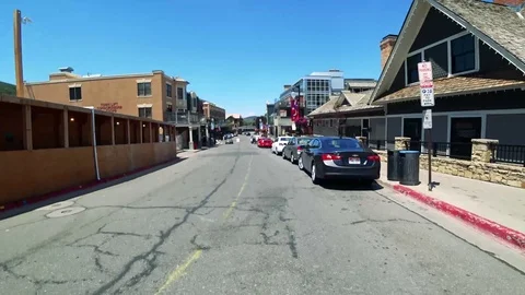 Drive Down Lower Main Street Park City Utah Part 05 Stock Footage 78246918