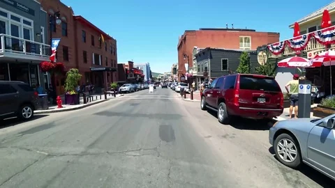 Drive Down Main Street Park City Utah Part 04 Stock Footage 78068182