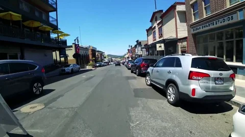 Drive Down Main Street Park City Utah Part 01 Stock Footage 78068192