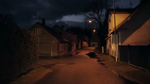 Drive down a small street in the early morning. 動画素材 175167653