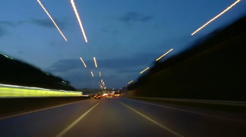 Drive at Dusk Time Lapse Video stock 37013840