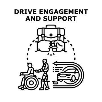 Drive engagement and support for inclusive technology solutions Stock Illustration