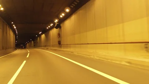 Drive on the highway A44 in the night - Empty city Oporto  스톡 동영상 128327585