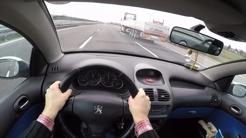 Drive on the highway Stock Footage 86204038