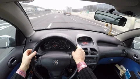 Drive on the highway Stock Footage 86472308